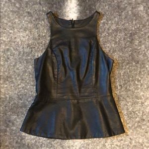 Faux Leather Top